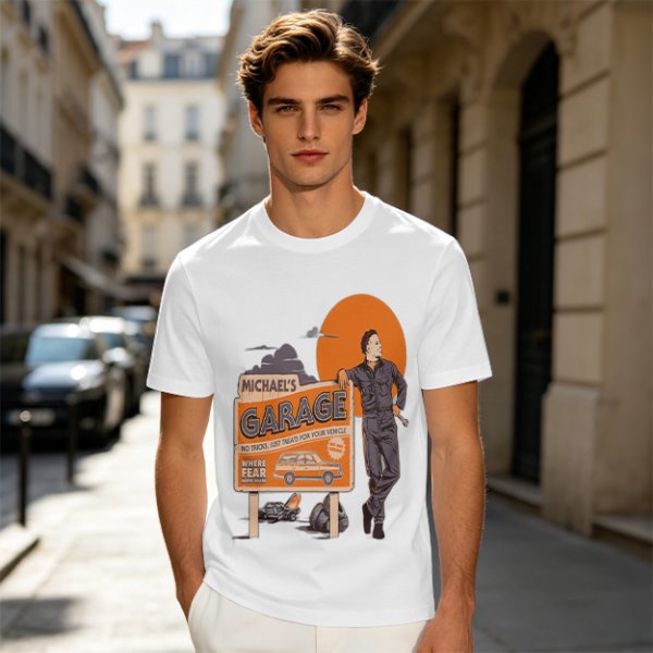 Michael's Garage Horror Themed Graphic T-Shirt