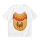 Olive T-Shirt With Cute Cartoon Hot Dog Graphic Print