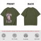 Olive t-shirt with anxious unicorn glitter water and anxiety print