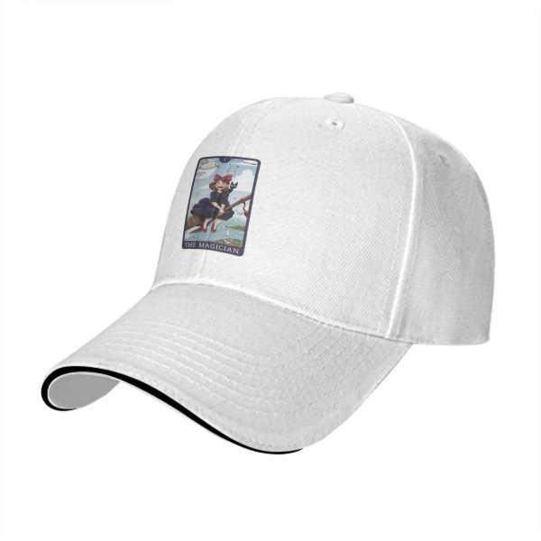 Black baseball cap with Kiki's Delivery Service The Magician tarot print