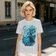 Olive Green T-Shirt With Mystical Ancient Tree Face Print