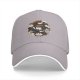 Black baseball cap with cute coffee and cat themed graphic