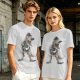 Olive T-Shirt with Gentleman T-Rex Dinosaur Print