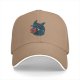 Black baseball cap featuring a cute dragon reading a red book
