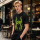 Olive Green T-Shirt With Monster Horned Claw Graphic Print