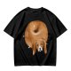Olive Green T-Shirt With Donut Shaped Beagle Print