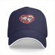 Black baseball cap with Frankenstein and bride heart graphic