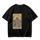 Olive T-Shirt With Raccoon Trash Tarot Card Graphic