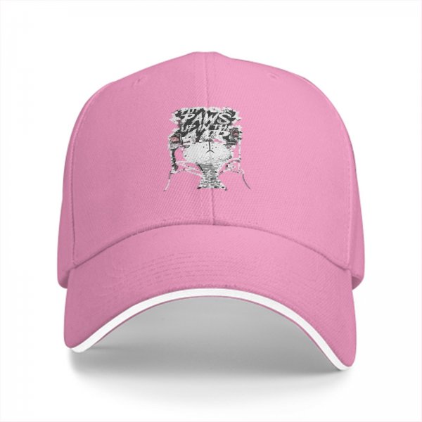 Black baseball cap with cat graphic and 'Put Your Paws Up' text