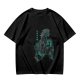 Olive T-shirt with Dark Fantasy Spirit Creature Graphic