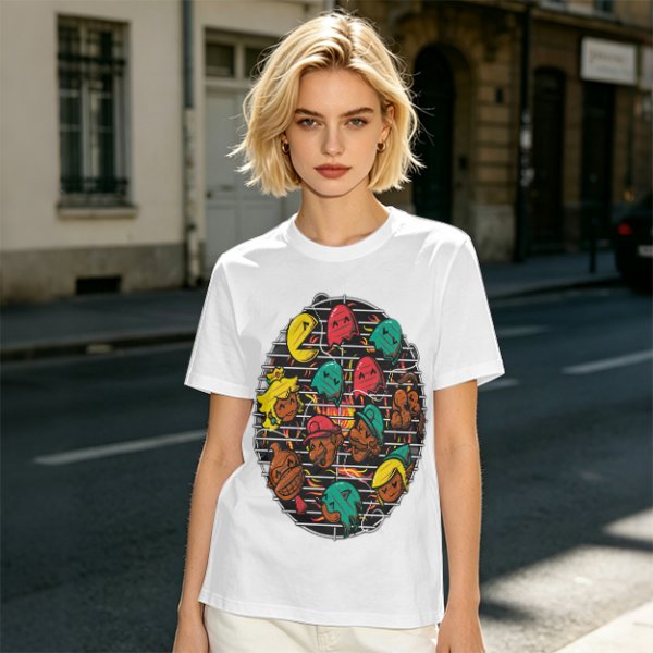 Gaming Character Grill Graphic Olive T-Shirt