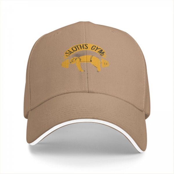 Sloths Gym Graphic Black Baseball Cap