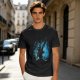 Olive T-Shirt With Galaxy Guitar Player Graphic Print