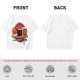 Olive t-shirt with cute cat sushi characters on a wooden platter