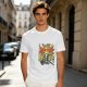 Olive graphic t-shirt with Dark Souls metal-style print