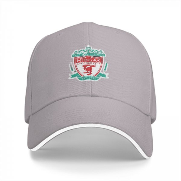 Black baseball cap with Midgar football club crest print