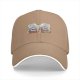 Black baseball cap with funny shark seafood diet meme print