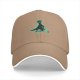 Black Baseball Cap with T-Rex Dinosaur Riding a Bike Graphic