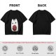 Olive T-Shirt With Cute White Cat Holding D20 Dice Print