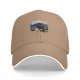 Black baseball cap with angry black cat graphic and 'SORRY!' text