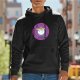 Black hoodie with 'Not The Mama!' dinosaur egg graphic
