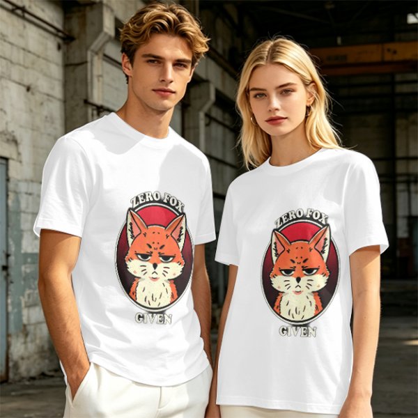 Olive T-Shirt With Zero Fox Given Grumpy Fox Graphic Print