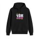 Black Hoodie With "I Survived Y2K But Barely" Retro Graphic