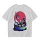 Olive T-Shirt With Anxious Sushi Characters In Soy Sauce Bowl Print