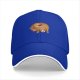 Black Baseball Cap With Funny Donut Shaped Beagle Dog Print