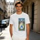 Olive T-shirt with My Neighbor Totoro Forest Spirit Tarot-style Print