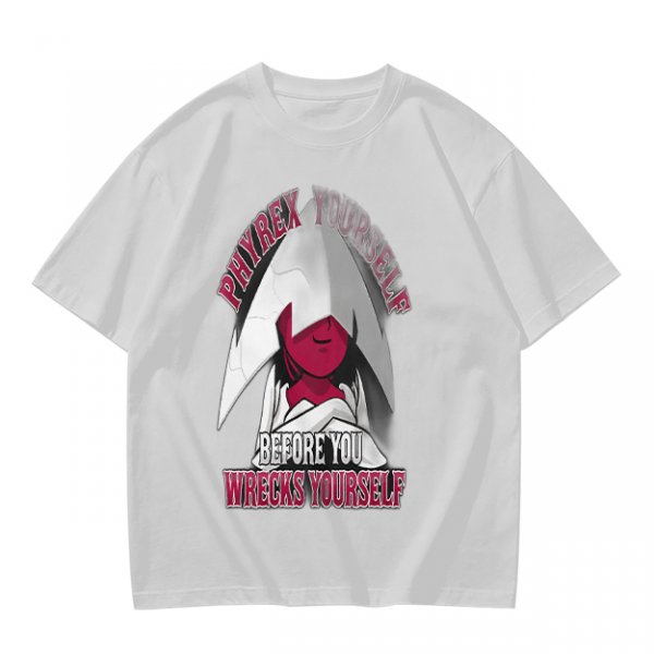 Phyrexian Figure T-Shirt With 'Phyrex Yourself Before You Wreck Yourself' Print