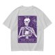 Olive T-Shirt With Skeleton Tarot Card 'The Coffee' Print