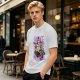 Olive T-Shirt with DJ Cat Graphic and Make Some Noise Text
