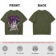 Olive Graphic Tee with Anime Hunter Characters and Huntr/X Text