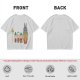 Olive T-shirt with cartoon characters print featuring Totoro and small figures