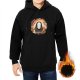 Black hoodie with No-Face from Spirited Away decorative print
