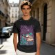 Olive T-Shirt With Anime Swordsman Graphic Print