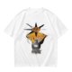 Olive Green T-Shirt With Sun And Dark Figure Graphic Print