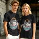 Oversized T-Shirt With Chubby Cat In Ramen Bowl Print