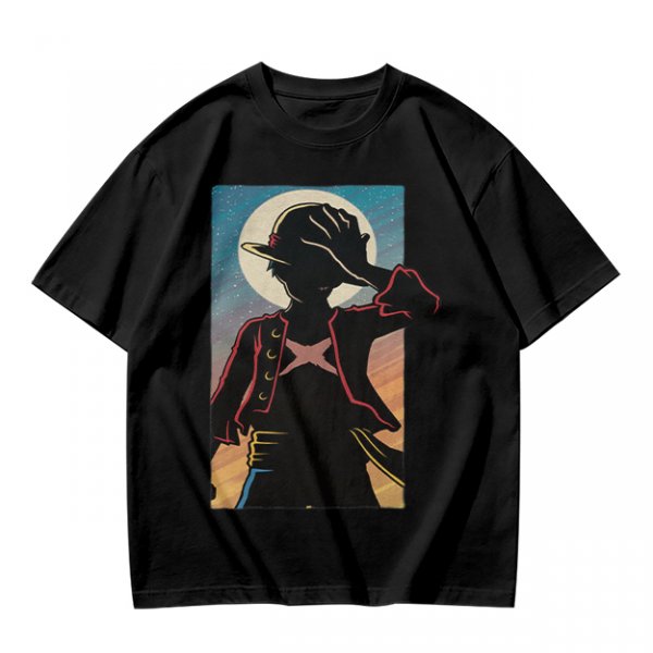 Olive Anime Character Silhouette Graphic T-Shirt