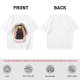Olive graphic tee with black cat, rainbow, and 'Therapy Is Not Enough' text