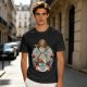 Olive T-Shirt Featuring Monkey D. Luffy Pirate Anime Art