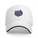 Black Baseball Cap With Neon Dragon Head Graphic Print