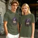 Olive green t-shirt with a hedgehog wizard graphic and 'I CAST' text
