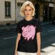 Olive Green T-Shirt With Cute Pink Piggy Bank Graphic Print