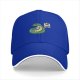 Black baseball cap with a snake holding a FREE HUGS sign and a mouse