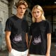 Olive Green T-Shirt With Upside Down Rat Graphic Print