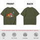 Olive green t-shirt with sleeping sloth graphic design