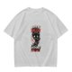 Olive Graphic T-Shirt With Tired Cat Holding Knife Slogan