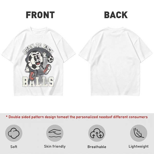 Olive Soccer Graphic T-Shirt with 'Born To Kick Balls' Print